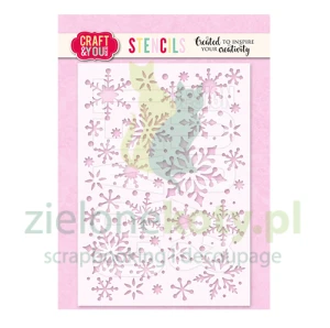 Szablon maska Craft&You Design10,5x15cm Snowflakes płatki śniegu śnieżynki