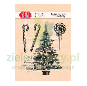 Stempel akrylowy Craft&You Christmas tre choinka słodycze x