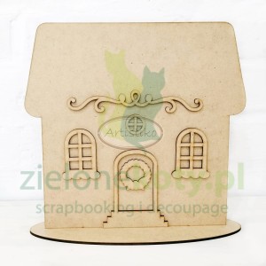 HDF Baza Artistiko zimowy domek z podstawką ok. 25 cm