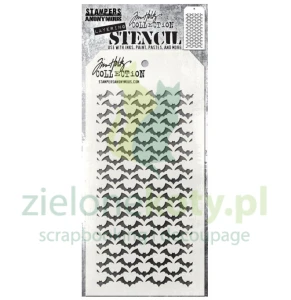 Szablon maska Stampers Anonymous Tim Holtz Batground nietoperze tło x