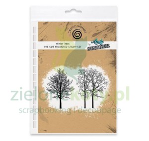 Stemple gumowe Cosmic Shimmer Winter Trees by Andy Skinner drzewa