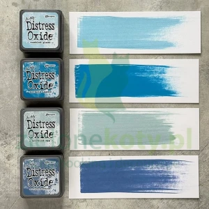 Tusz Distress Mini Oxide Pads #10 zestaw 4 szt. niebieski