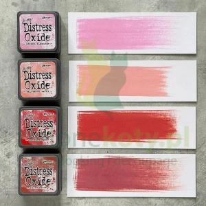 Tusz Distress Mini Oxide Pads #7 zestaw 4 szt. różowy czerwony