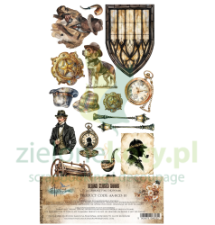 Zestaw papierów 15x30 Alchemy Of Art dodatki do wycinania Behind closed doors Za zamkniętymi drzwiami