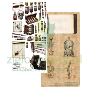 Papier do scrapbookingu 15x30 Alchemy Of Art dodatki do wycinania Behind closed doors Za zamkniętymi drzwiami