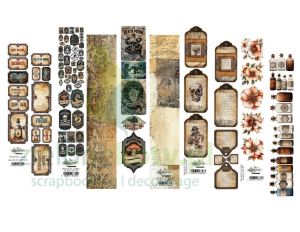 Papier Alchemy Of Art paski z elementami do wycinania Behind closed doors Za zamkniętymi drzwiami 5 szt