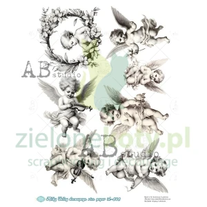 Papier ryżowy decoupage AB Studio Milky Valley Aniołki