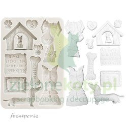 Forma foremka silikonowa Stamperia A5 Furry Friends psy