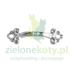 Metalowy uchwyt kolor srebrny 4,8 cm