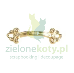 Metalowy uchwyt kolor złoty 4,8 cm