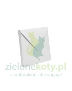 Baza na kopertę 3D kwadrat 15x15x1,5 cm biała 