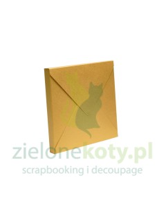Baza na kopertę 3D kwadrat 15x15x1,5 cm kraft