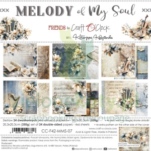 Zestaw papierów do scrapookingu 20x20 Craft O'Clock Melody of My Soul