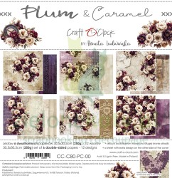 Zestaw papierów do scrapbookingu 30x30 Craft O'Clock Plum & Caramel
