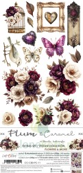 Zestaw dodatków Craft O'Clock Plum & Caramel Flowers and more 