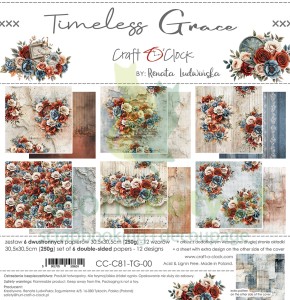 Zestaw papierów do scrapbookingu 30x30 Craft O'Clock Timeless Grace