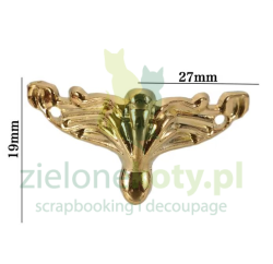 Metalowe nóżki do pudełka średnie ok. 2,7 cm złote 4 szt.