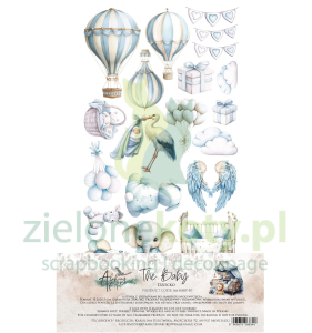 Zestaw papierów 15x30 Alchemy Of Art dodatki do wycinania The Baby BOY