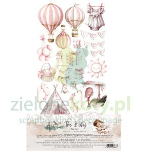 Zestaw papierów 15x30 Alchemy Of Art dodatki do wycinania The Baby GIRL