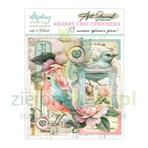 Zestaw dodatków Mintay Art Journal Ephemera Pack Shabby Chic 73 szt.
