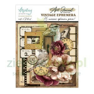 Zestaw dodatków Mintay Art Journal Ephemera Pack Vintage 76 szt