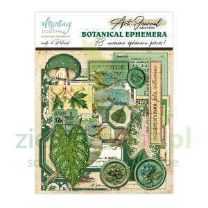 Zestaw dodatków Mintay Art Journal Ephemera Pack Botanical 78 szt.