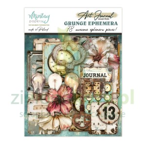Zestaw dodatków Mintay Art Journal Ephemera Pack Grunge 78 szt