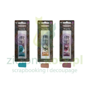Pasta woskowa Prima Finnabair Art Alchemy Time Traveler Wax Set 3 szt brązowa niebieska czerwona metaliczna