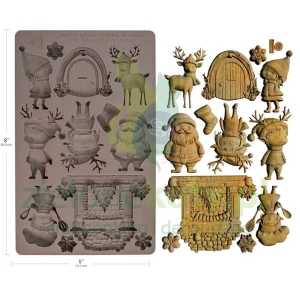 Forma foremka silikonowa Prima 13x25 cm Twinkle & Treats Mikołaj elfy