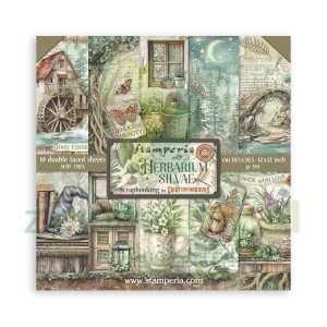 Zestaw papierów do scrapbookingu 30x30 Stamperia Herbarium Silvae