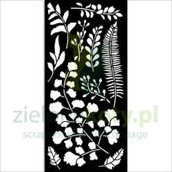 Szablon maska Stamperia 3D 12x25cm Herbarium Silvae liście