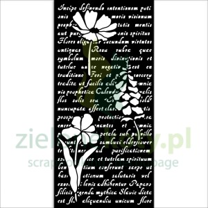 Szablon maska Stamperia 3D 12x25cm Herbarium Silvae list i kwiaty