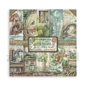 Zestaw papierów do scrapbookingu 20x20 Stamperia Herbarium Silvae
