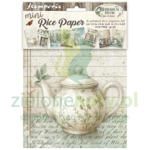 Papier ryżowy decoupage MINI Stamperia Herbarium Silvae A6 8 szt.