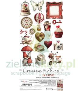 Zestaw dodatków Craft O'Clock Creative Extras 01 In love miłość