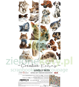 Zestaw dodatków Craft O'Clock Creative Extras Mix 02 Lovely pets psy i koty