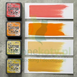 Tusz Distress Mini Oxide Pads #14 zestaw 4 szt. żółty pomarańczowy 