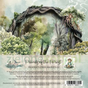 Zestaw papierów do scrapbookingu 15x15 Alchemy Of Art Friends of the Forest Przyjaciele lasu