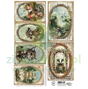 Papier ryżowy Alchemy Of Art A4 Friends of the Forest wróżki zwierzątka