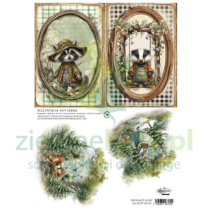 Papier ryżowy Alchemy Of Art A4 Friends of the Forest zwierzątka, wróżka