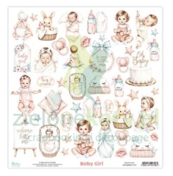 Papier do scrapbookingu 30x30 Mintay dodatki do wycinania Elementy Baby Girl