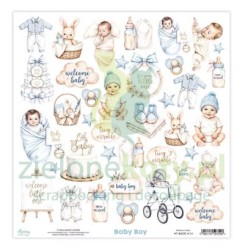 Papier do scrapbookingu 30x30 Mintay dodatki do wycinania Elementy Baby Boy