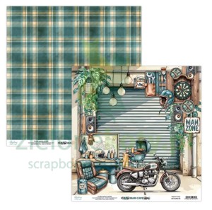 Papier do scrapbookingu 30x30 Mintay Man Cave 01