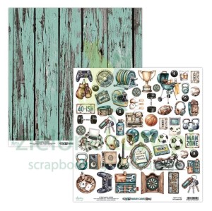 Papier do scrapbookingu 30x30 Mintay dodatki do wycinania Man Cave