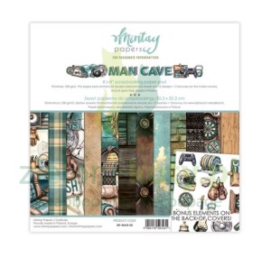 Zestaw papierów do scrapbookingu 20x20 Mintay Man Cave 