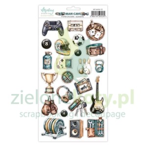 Naklejki papierowe Mintay Man Cave elementy