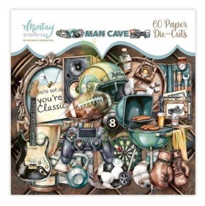 Zestaw dodatków Die Cuts Mintay Man Cave papierowe elementy 60szt