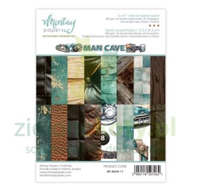 Zestaw papierów do scrapbookingu 15x20cm Mintay Man Cave uzupełniający