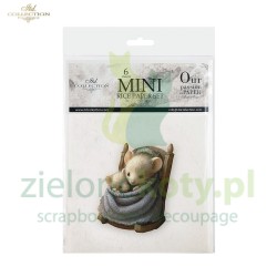 Papier ryżowy ITD Collection 15x15cm 6szt Myszki książki