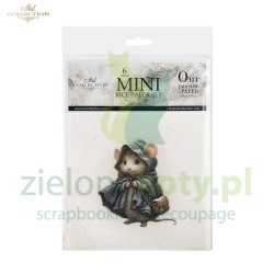 Papier ryżowy ITD Collection 15x15cm 6szt Myszki w zimowych ubraniach